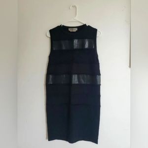 Sportmax Max Mara Black Sleeveless Sweater Dress Panel Size Small Wool Angora